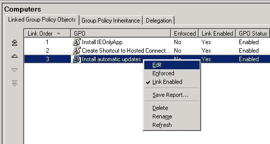Group policy link enabled vs enforced
